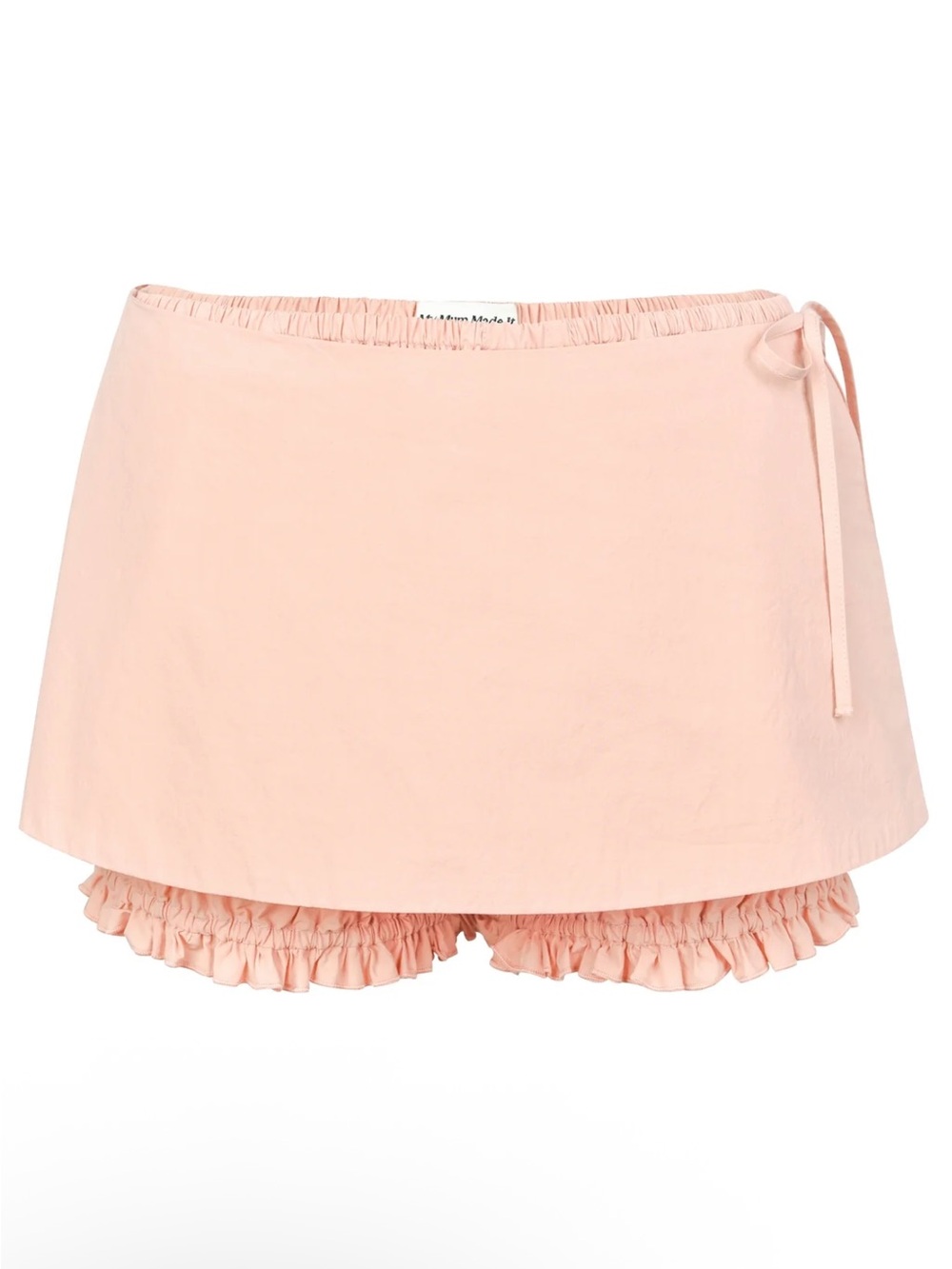 Wrap bloomer shorts in peach